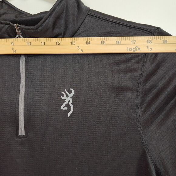 Browning 1/4-Zip Sweatshirt Men's Size XL Black Embroidered Logo Mock Neck - Picture 4 of 11